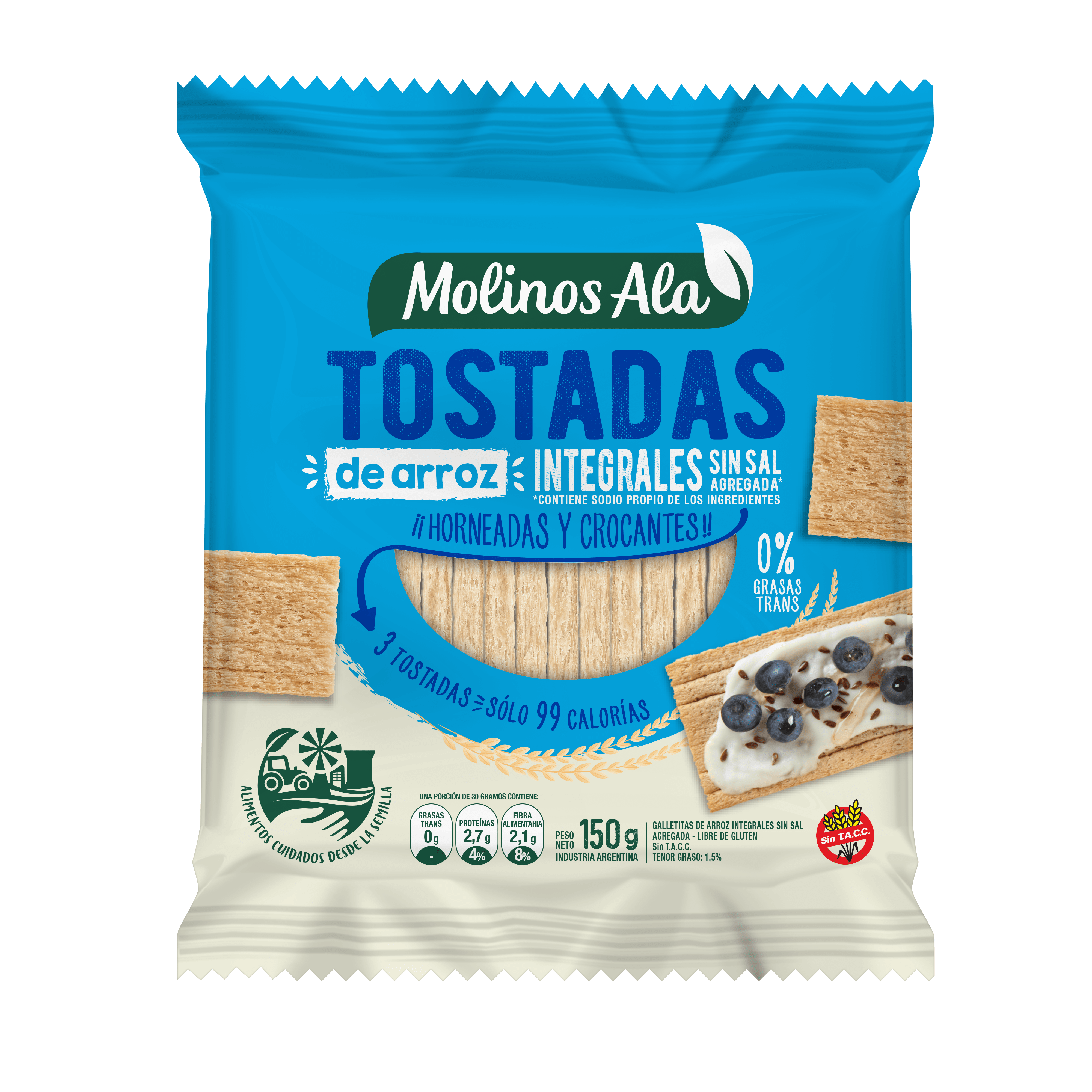 Tostadas de Arroz Integrales Sin Sal
